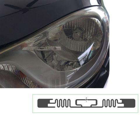 Headlight Anti Transfer UHF tamper-evident fragile RFID label · 98×12 mm · Alien Higgs 9 (RT-F103)